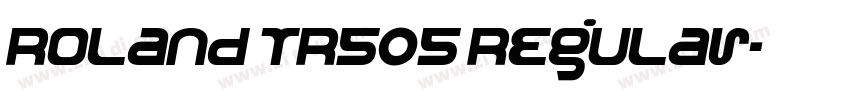 Roland TR505 Regular字体转换